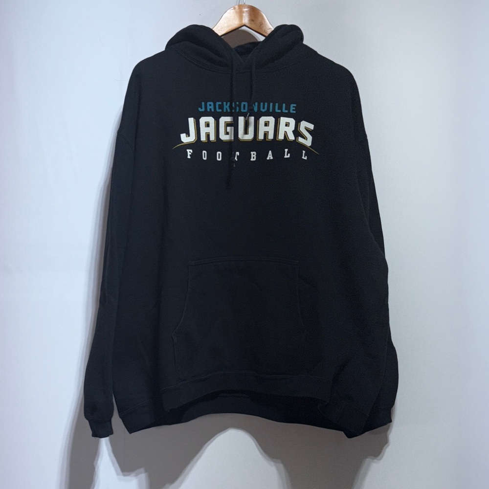 Reebok Jacksonville Jaguars NFL Football Team Black & Teal Hoodie Size 2XL